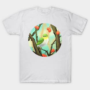 Minhwa: A White-Eye on  the Bo Tree B Type (Korean traditional/folk art) T-Shirt